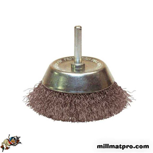 Brosse circulaire sur tige dia 50mm inox