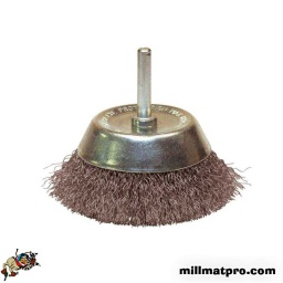 Brosse métallique sur tige 6mm - diamètre 50mm - pour surface plane
- épaisseur fil acier 0.3mm 