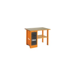 Etabli d'atelier basic 6 tiroirs beta
- bloc de 6 tiroirs installes sur glissieres télescopiques avec verrouillage centralise.
- plan de travail en bois multicouche. revêtement 
en lamine plastique. avec deux trous pour la fixation d'un étau 1599 m100 a comm nder separement
- qualité premium beta depuis 1939