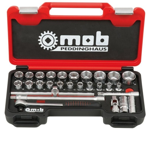Fusion box N3 douille 1/2 cliquet rond 6 pans (28 pièces)