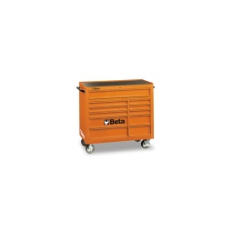 Servante d'atelier grand modèle beta
- 11 tiroirs montes sur glissieres à billes de précision :
1 tiroir 937x410x122 mm 3 tiroirs 570x410x74 mm 2 tiroirs 570x410x153 mm 3 tiroirs 313x410x74 mm 2 tiroirs 313x410x153 mm - fond des tiroirs protege par un tapis en néoprène.
- capacité de charge statique : 1200 kg.
- 4 roues haute capacité : 125 mm  2 fixes et
2 pivotantes (toutes les deux avec frein a levier).
- verrouillage de sécurité centralise frontal.
- plan de travail en tôle revetue d'un tapis en caoutchouc.
- possibilité d'application du porte-papier 2499pc et du porte-flacons 2499pf.