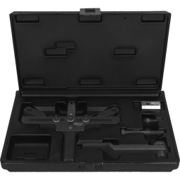 pour bloquer le volant lors du serrage ou desserrage de la vis centrale sur la courroie trapézoïdale
Nécessaire lors du démontage et montage du volant moteur, de la cloche d'embrayage et des poulies
Version robuste
Coffret robuste en matière plastique