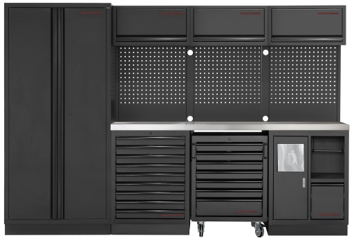 Mobilier d'atelier 4 éléments MOBILIO BLK Acier inoxydable
