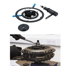 Les blocs d'embrayage à sec, double plateau et 6 rapports DPS6/6DCT250 (Powershift) Ford sont équipés de crochets de transport qui sont intégrés à l'unité d'embrayage. Si l’embrayage a été installé, puis déposé pour une raison autre que le remplacement complet, les crochets de transport du bloc d'embrayage devront être réinitialisés avant la réinstallation dans la boîte de vitesses. L'outil Laser 8035 est conçu pour être utilisé conformément aux instructions OEM de Ford pour l’outil OEM 307 676. REMARQUE : ne pas tenter d’utiliser cet outil de réinitialisation sur un embrayage neuf dont les crochets de transport sont déjà réglés.

Spécialement conçu pour les crochets de transport avant de réinstaller les kits d’embrayage à sec DCT utilisés par Ford.
Les applications comprennent : Ford Transit Connect (à partir de 2014), Fiesta (à partir de 2008), Focus (à partir de 2010), B-Max (à partir de 2012).
Plus précisément pour la réinitialisation du bloc d’embrayage double monté sur les transmissions DPS6 / 6DCT250 à 6 rapports Ford.
Utiliser conformément aux instructions du constructeur.
Pour la dépose et l'installation du bloc d’embrayage, utiliser l'outil Laser 7727 et pour la dépose du joint, utiliser l'outil Laser 7821.