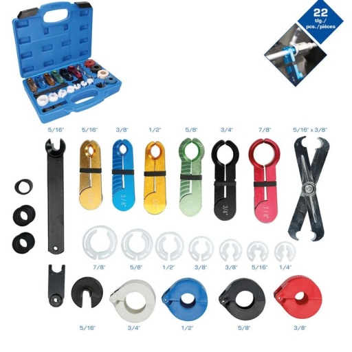 Coffret d’outils pour déverrouillage des conduites | 22 pièces