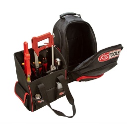 Sac à dos ToolBAG - Bretelles et dos moussés - Sangle de poitrine - Nombreuses poches de rangement Charge maxi. admissible 35 kg Volume utile 18 L