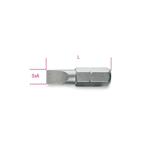 Embout 1/4 plat pour vis à fente 3x0.5mm 