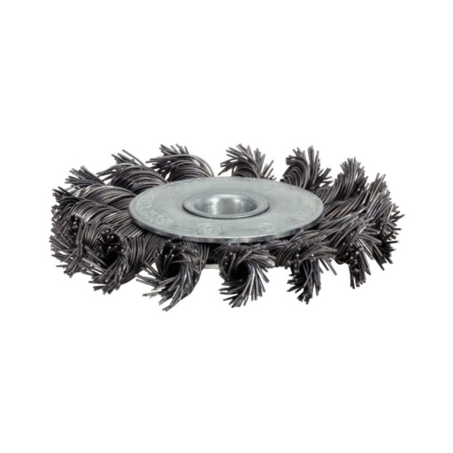 Brosse circulaire acier inox torsade 100mm 