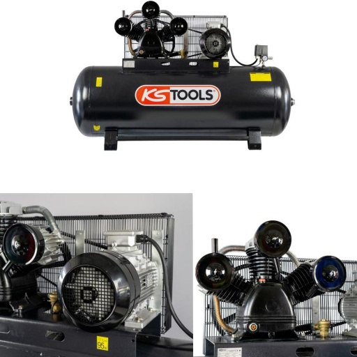 Compresseur sur cuve 500L - 10 bar - 10CV - 380V tri