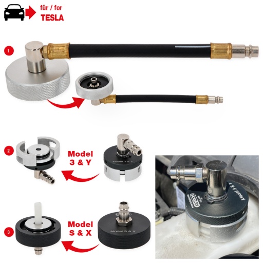 Jeu d’adaptateurs pour la purge des freins pour Tesla 3 pcs