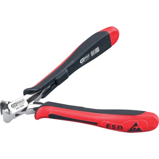 Pince ESD coupante frontale avec becs longs finement biseautés, 125mm