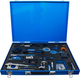 Pour contrôle et réglage de la distribution du moteur Convient pour les modèles suivantsOpel Corsa B/C / Combo / Tigra / Agila /Tigra B, Meriva / Astra F/G/H / Astravan / Speedster VX220 / Zafira A/B / Vectra B/C / Signum / Omega B / Sintra / Frontera A/B / Astravan / Kadett / Ascona / Omega / Monterey / Antara / Croma / Speedster VX220Chevrolet &amp; Daewoo Epica / Captiva / Nubira / Lacetti / EvandaSaab 9-3 / 9-5 (98-04)Alfa 145 / 146 / 147 / 156 / 159 / 166 / GT / Crosswagon Q4Fiat Punto / Grande Punto / Bravo / Brava / Marea Weekend / Stilo / Doblò/Cargo / Multipla Idea / Panda / Lancia Ypsilon / Musa / Lybra / ThesisSuzuki Ignis / Swift / Wagon R+Ford KaMoteurs1.0 12V / 1.0 16V / 1.2 16V / 1.4 /1.6 / 1.2-1.4 16V (Kette), 2.0 / 2.0 Turbo / 2.2 DI / 2.0-2.2 16V / 1.6 16V / 1.8 16V / 2.0 16V, 2.2 16V / 1.3 JTD MultiJet / 1.3 CDTI / 1.3 TDCI / 1.6 MultiJet / 1.9 JTD, 1.9 MultiJet 2.4 JTD / 1.9 CDTI / 2.0 MultiJet /1.5 D / 1.5 TD / 1.7 D / 1.7 TD / 1.6-1.7 D / 3.0 TD / 3.1TD / 2.0-2.2-2.4 TD / 2.0-2.2 DI / 2.0 TDCI / 2.0 D VCDI / 2.2 16V (DOHC)code moteur:>X14XE / Z14XE / X16SEJ / X16XE / X16XEL / Y16XE / Z16XE / >Z16YNG / C18XEL / X18XE / X18XE1 / Z18XE / Z18XEL / C20SEL / C20XE / >X20XEV / Z20LEH / Z20LEL / Z20LER / Z20LET / X22SE / X22XE / Y22SE / >Y22XE / Z22XE / D223L /X10XE / Z10XE / Z10XEP / X12XE / Z12XE / Z14XEP / >X20DTL / X20DTH / X22DTH / Y20DTL / Y20DTH / Y22DTH / Y22DTR / >169A1.000 / 955A4.000 / 350A3.000 / 192B4.000 / 198A2.000 / 350A2.000 / >955A3.000 / 192A8.000 / 198A6.000 / 198A3.000 / 199B1.000 / 199B2.000 / >199A2.000 / 199A3.000 / 199A9.000 / 940A3.000 / 188A3.000 / 939A2.000 / >188B2.000 / 188A8.000 / 188A9.000 / 323.02 / 371.01 / 937A2.000 / >182B4.000 / 182B9.000 / 188A2.000 / 188A7.000 / 192A9.000 / 186A6.000 / >186A8.000 / 192A1.000 / 192A3.000 / 192B1.000 / 192A5.000 / 186A9.000 / >939A1.000 / 199A5.000 / 223A7.000 / 223A9.000 / 342.02 / 362.02 / >841G.000 / 841H.000 / 841P.000 / 939A3.000 / 185A2.000 / 185A6.000 / >Z13DT / Z13DTJ / Z13DTH / Z19DT / Z19DTH / Z19DTJ / Z19DTL  / >X10XE / Z10XE / Z10XEP / Z12XE / Z14XEP / X16SZR / Z16SE / 4EC1/T / 4EC1 / 4EE1/T / 4EE1 / X17DT / Y17DT / Y17DTi / Y17DTL / 16DA / 17D / >17DR/X / 7DTL / X17DTL / 4JX1/4 / JG2T /4FC1/T / 4FD1 / X20DTL / >Y20DTL / D223L Z20DMH / Z20DM / RA420 / Z20S1 /194A1.000 / Z22SE / Z22YHÉtendue de la livraisonOutils de calage d’arbre à cames, à utiliser comme OEM KM-852 / KM-853 / KM-932 / KM-954 / 21-162B / 303-376 / 303-376B / KM-6148 / 1860985000 / 1871000900 / EN-46781 / KM-J-43651 / 1870896900 / EN-46789 / 1860985000 / 1871000900 / EN-46781 / EN-48245Clé de réglage, à utiliser comme OEM KM-933Goupille de calage de pompe d’injection, à utiliser comme OEM KM-927Outils de calage de poulie et de vilebrequin, à utiliser comme OEM KM-929 / KM-952 / EN-46785 / KM-951 / 1860905000 / 1860905010 / EN-46788 / KM-911 / EN-46785 / 1860703000 / EN-48246 / 1870900300 / 303-1468Outils d’éléments de serrage, à utiliser comme OEM KM-955 / KM-6130 / KM-6349 / KM-6349 / 1870900400 / 1871000200