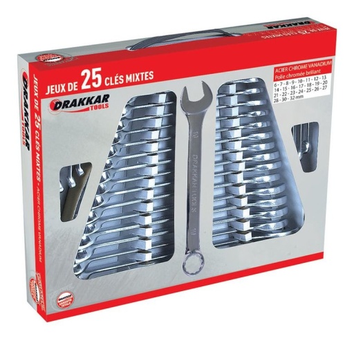 Jeu de 25 clés mixtes 