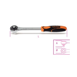 Cliquet réversible a glissière carré mâle 1/2" a 72 dents
- long: 275mm - qualité premium beta depuis 1939
