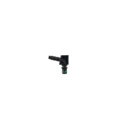 Raccord de retour d'angle de récupération gasoil sur rampe commune Diesel  Raccord d'angle avec connection cannelée - 4mm x 6mm  Raccord populaire de retour de fuel sur rampe commune Diesel  Joint d'étanchéité en Viton (FKM) 5 pcs

