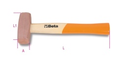 Massette en cuivre manche en bois 400gr