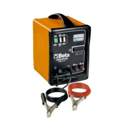 Chargeur / démarreur de batterie professionnel 12/24 V
Les chargeurs et démarreurs de batterie portables professionnels sont la solution parfaite pour tous vos besoins. 
Conçus avec des composants électroniques de qualité optimale, ils garantissent à la fois la sécurité et la fiabilité dans toutes les situations. 
Équipés de sélecteurs de courant de charge, d'ampèrage, de protections thermostatiques contre les démarrages prolongés, de fusibles internes contre les courts-circuits et des inversions de polarité, ils s'imposent comme un appareil incontournable de votre garage.
Données techniques :
Alimentation (monophasée) : 230 V - 50/60 Hz
Puissance : 650 W
Tension : 12/24 V
Courant maximal : 27 A
Courant de charge : 18 A
Courant max de suralimentation : 200 Acc
Courant de démarrage : 135 A
Capacité de charge : 270 Ah 15h
Positions de charge : 2 + boost