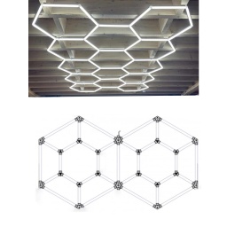 Ensemble eclairage atelier double hexagone 315W
Consommation d'&eacute;nergie 315kWh/1000h
Tension d'entr&eacute;e AC165-265V
Flux 37800lm
Flux par Watt 120lm/W
IP 20
Temp&eacute;rature de couleur corr&eacute;l&eacute;e 6000K
Couleur lumi&egrave;re Lumi&egrave;re blanche
&Eacute;tiquette d'efficacit&eacute; &eacute;nerg&eacute;tique E
Angle de faisceau 180&deg;
Cycles marche / arr&ecirc;t 25 000x
Allumage instantan&eacute; 0.1s
Fr&eacute;quence de fonctionnement 50-60 Hz
Temp&eacute;rature -20&deg;C / +40&deg;C
Ra &ge; 80
Longueur 3250x1880mm