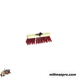 Balai de cantonnier 400x75mm 
- nylon rouge 15/10
- hauteur poils 90mm - manche 28mm 