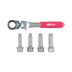 Jeu de douilles tournevis pour étrier de frein
- pour le montage et le démontage des pivots de guidage sur étriers flottants
- chrome vanadium
- embout 6-7-8-9mm 