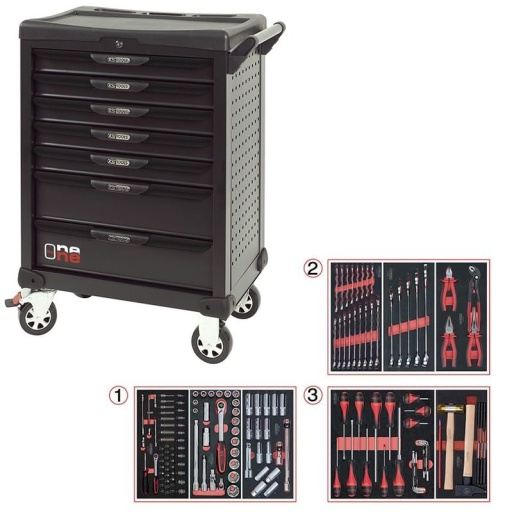 Servante d'atelier ks tools antibasculement 158 pièces