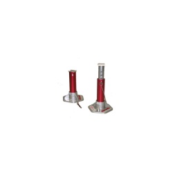 Lot de 2 chandelles aluminium 3 tonnes

- ultra-légère (moin de 5kg)
- système de blocage par goupille. fixe au socle
- finition anodisée 
- hauteur mini 250mm - hauteur maxi 400mm 
