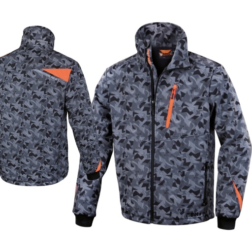 Veste softshell gris camouflage