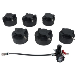 Coffret de test du système d'air du turbocompresseur - PL
- Pour les moteurs turbo-diesel de camions et de véhicules utilitaires
- Permet un diagnostic rapide par lecture des systèmes d'air de suralimentation avec adaptateur étagé pour tuyaux de diamètre interne de 105 à 130 mm
- Détection de la fuite par tatonnement ou en utilisant un spray de détection
PERMET ÉGALEMENT DE TESTER L’ÉTANCHÉITÉ DES VANNES EGR
7 pcs.
