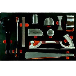 Module carrosserie tas et spatule 11 outils Composition : Tas virgule Tas à courbure Tas talon Tas universel Tas à tête ronde convexe et plate 