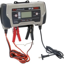 Batteries compatibles : GEL - WET - AGM - VRLA - MF - DRY - LITHIUM.
Automatique.
Chargeur de batteries / Maintien de charge
Conçu pour recharger véhicules en 12V en expo Showroom.
Écran digital.
Pour voiture, camionnette, camping car, bateau, gros tracteur, camion, TP.

Livré avec attache crochet métallique et câbles de connexions avec pinces.
Fréquence
50-60Hz
Alimentation
230V
Ampérage
25A/12,5A
Capacité batterie
550Ah
Tension de sortie
12/24V
Courant de charge
25A
Indice de protection
IP20
Modèle
SPI 25 PRO
Dimensions
280x190x83mm
Poids article
2,7KG