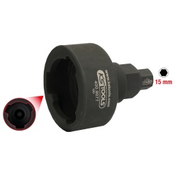 idéal pour détacher la roue de pompe haute pression de l’arbre
Vis de pression hexagonale de 15 mm et support hexagonal 24 mm
Pour une utilisation manuelle
Version robuste
En acier spécial