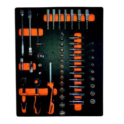 Module cliquets et douilles1/4" 52 outils
Douilles courtes : 3,2-4-4,5-5-5,5-6-7-8-9-10-11-12-13-14mm
Douilles longues :
4-5-6-7-8-9-10-11-12-13-14mm
2 cliquets 900/55Z - 900/58