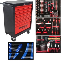Servante drakkar 7 tiroirsServante d'atelier avec plan de travail recouvert d'un tapis en mousseCette servante est l'equivalent de l'ancien modèle ks tools dakar édition.La servante drakkar 09231 respecte les normes de robustesse et de solidite,Les tiroirs de la servante d’atelier 09231 possedent un systeme de roulements à billes (résistance 15 et 30kg). un système de fermeture par serrure et s’ouvre totalement pour plus de facilite dans vos rangements.Les tiroirs de cette servante atelier ont une grande capacité 40cm de profondeur par 57cm de largeur Sur son plan de travail on trouve un tapis en mousse imputrescible; sa poignée de côté et ses 4 roues robustes dont 2 directionnelles avec frein.Plan de travail avec tapis en mousseDimensions utiles des tiroirs servante 7 tiroirs:L 565 X P 400mmPoids: 59.4kgPoids maximum admissible en statique: 250kg
Composition outillage pour servante d'atelier ks tools et brilliant tools 4 modules ultra complet avec outillage ks tools garantie à vie (voir nos cgv) et clé cliquet, mixte et fourches brilliant tools (garantie 10 ans).Vous retrouverez dans cette composition ks tools tout le necessaire pour la mécanique . automobile. moto mais aussi entretien technique.922.1439 Poignée emmanchée ULTIMATE® 1/4''920.1400 Cliquet réversible 1/4’’ ULTIMATE920.1200 Cliquet 72 dents extra plat ULTIMATE® 1/2922.1202 Rallonge ULTIMATE® 1/2''. L.125 mm922.1203 Rallonge ULTIMATE® 1/2''. L.250 mm922.1450 Cardan universel ULTIMATE® 1/4''922.1451 Poignée coulissante T ULTIMATE® 1/4''. L.110 mm922.1452 Rallonge ULTIMATE® 1/4 L.50 mm 1922.1455 Rallonge ULTIMATE® 1/4 L.100 mm 1922.14 Douille 6 pans ULTIMATE® 1/4 4-4.5-5 -5.5-6-7-8-9-10-11-12-13-14mm922.1419 Rallonge articulée ULTIMATE 1/4. L.150mm922.14 Douille longue 6 pans ULTIMATE 1/4.6-7-8-9-10-11-12-13-14mm922.1198 Tournevis porte-embouts magnétique ULTIMATE 1/4'' . L. 100 mm922.14 Douille tournevis ULTIMATE® TORX® 1/4''. L.37 mm - T10-15-20-25-27-30-40922.147 Douille tournevis ULTIMATE® POZIDRIV® 1/4''. L.37 mm - PZ2-PZ1922.1490 Douille tournevis ULTIMATE® Fente 1/4''. L.37 mm - 7-5.5-4mm922.146 Douille tournevis 6 pans ULTIMATE® 1/4. L.37 mm - 3-4-5-6-7-8mm922.1468 Douille tournevis ULTIMATE® PHILLIPS® 1/4''. L.37 mm - PH1-PH2922.1440 Rallonge flexible ULTIMATE® 1/4. L.150mm922.1250 Cardan universel ULTIMATE® 1/2922.1261 Augmentateur pour poignée coulissante ULTIMATE® 1/2M - 3/8F922.120 Douille bougie ULTIMATE® 1/2''. 16-21mm922.12 Douille 6 pans ULTIMATE® 1/2''. 10-11-12-13-14-15-16-17-18-19-21-22-24-27-30-32mm975.100 Embout de vissage 6 pans. L.75 mm - Entraînement 10 mm - 5-6-7-8-10 mm 1975.21 Embout de vissage TORX® percé. L.75 mm - Entraînement 10 mm - TB20-25-27-30-40-50-55-60975.300 Embout de vissage XZN®. L.75 mm - Entraînement 10 mm - M6-8-10-12911.1452 Adaptateur pour visseuse. 1/4''922.1297 Porte-embouts de vissage ULTIMATE® 1/2. 10 mm922.1421 Douille porte-embouts ULTIMATE® 1/4514.1102 Porte-embout magnétique 1/4. L.50 mm514.1106 Adaptateur porte-douilles 1/4- 1/4911.1452 Adaptateur pour visseuse911.2255 Embout de vissage KS 6 pans 3.0-4-5-5.5-3-7 - entraînement 6.35 mm911.2397 1/4'' Embout de vissage POZIDRIV. 25 mm. PZ0-1-2-3911.3001 Embout de vissage 4 pans. L.25 mm - 1/4'' - #0-1-2-3911.2201 Embout de vissage KS PH N°0-1-2-3. longueur25 mm911.2910 Embout de vissage KS SPANNER 4-6-8-10mm911.3566 KSD - 1/4'' Bit Innensechskant. 25mm. 1/16''-5/64''-3/32''-7/64''-1/8''-9/64''-5/32''-3/16''-7/32''-1/4''911.2961 Embout de vissage KS 6 pans percé 5/64-3/32-7/64-1/8-9/64-5/32- entraînement 6.35mm911.2934 Embout de vissage KS 6 pans percé 2.0-2.5-3-4-5-6 entraînement 6.35 mm. longueur25 mm911.2901 Embout de vissage KS TORQ SET 6-8-10mm - entraînement 6.35 mm. l25mm911.2922 Embout de vissage KS TRI WING 1-2-3-4. entraînement 6.35 mm. L. 25 mm911.3303 Embout de vissage 1/4'' Fente. 25 mm. 3-4-4.5-5-5.5-6-6.5-7-8 mm911.2306 Embout de vissage KS TORX 8-10-15-20-25-27-30-40-45 - entraînement 6.35 mm.L.25 mm911.2344 Embout de vissage XZN M5-M6-M8. entrainement 6.35 mm. L25 mm911.2276 Embout de vissage KS TORX percé 8-10-15-20-25-27-30-40 entraînement 6.35 mm. l25 mm911.2985 Embout de sécurité papillon # 1. L.25 mm 1911.2988 KSD - 1/4'' Doppelkeil-Bit # 2. 25mm. S2 1911.2991 KSD - 1/4'' Doppelkeil-Bit # 3. 25mm. S2 1922.60 Tournevis ULTIMATE® Fente. 3.5-5.5-8mm922.60 Tournevis ULTIMATE® PHILLIPS®. PH1 PH2 PH3907.2135 Cutter à système de blocage. 18 mm907.2166 Lames de rechange pour 907.2141 - paquet de 10 pcs151.2100 Jeu de 8 clés mâles 6 pans à tête sphérique longues. 2 à 10 mm151.2200 Jeu de 8 clés mâles TORX® percé longue. T10 à T50500.10 Pince à circlips extérieur droite.19-60 mm.160mm droite. 160mm extérieur coudée 90°.19-60 mm. intérieur coudée 90°.19-60 mm.160mm115.1012 Pince coupante de côté à poignées bi-composants. L. 160 mm115.1021 Pince universelle à poignées bi-composants. L.180 mm115.1024 Pince à bec demi-ronds KS. à poignées bi-composants L.200 mm115.1197 Pince étau GRIPfix Xtreme 9 0-50mm115.2001 Pince multiprises gainée. 250mm. 0-36mm156.0589 Burin de carrossier extra plat. 26 mm. Longueur 250 mm142.1080 Marteau rivoir manche Hickory. 800gClé mixte cliquet droite 72 dents Brillant tools 8-9-10-11-12-13-14-15-16-17-18-19mm (garanties 10ans)8 clés fourches : 6x7 - 8x9 - 10x11 - 12x13 - 14x15 - 16x17 - 18x19 - 20x22 mm(garanties 10ans)15 clés mixtes : 6 - 7 - 8 - 9 - 10 - 11 - 12 - 13 - 14 - 15 - 16 - 17 - 18 - 19 - 22 mm(garanties 10ans)6 clés polygonales contre coudées : 10x11 - 12x13 - 14x15 - 16x17 - 16x18 - 17x19 - 20x22 mm(garanties 10ans)156.020 Chasse-goupille bruni octogonal. 3.4.5.6.8.10 mm Longueur 150mm156.0175 Pointeau 1