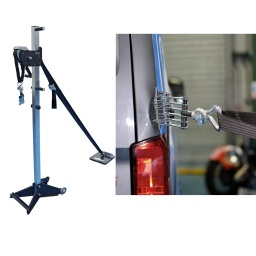 Tour de traction 600 kg
Tour de traction portable adaptée à la réparation de panneaux en acier et en aluminium.
Force de traction jusqu'à 600 kg. Contrebalancée par une plaque d'ancrage à succion pneumatique, aucune fixation n'est donc nécessaire.
Dimensions : 350 x 350 x 1700 mm. Poids : 20 kg.
Ce modèle est désormais équipé d'un palan mécanique réglable à 27 hauteurs et d'une perche en deux parties facilitant le rangement et le transport. Il est fourni avec une tête de préhension à crochet, des boulons à œil et des crochets.
Accessoires supplémentaires disponibles séparément, veuillez consulter les références 92768 (rallonge de perche) et 92660 (kit de traction verticale).
Tour de traction rapide et facile à installer, équipée d'un palan mécanique à hauteur réglable (une rallonge est disponible pour les véhicules utilitaires, réf. 92768).
Idéale pour la réparation de panneaux en acier et en aluminium. Conçue pour une force de traction jusqu'à 600 kg, elle est contrebalancée par une plaque d'ancrage/ventouse munie d'un patin en caoutchouc vulcanisé et fixée au sol grâce à l'air comprimé de l'atelier. Ainsi, elle peut être utilisée partout dans l'atelier sans perçage ni fixation.
Fournie avec un crochet à griffes, elle permet l'utilisation de fil de soudure ondulé, de forets Miracle System, de pastilles adhésives, de plaques de pointage et de traction, et pour diverses autres applications.