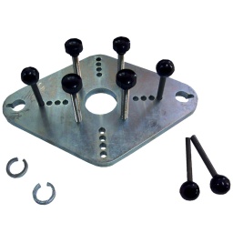Pour station fixe de compression de ressorts d'amortisseurs 500.8900 
Pour fixer les suspensions 
Livré avec 4 tiges de fixations, 4 tiges filetées et 2 circlips pour le montage 

