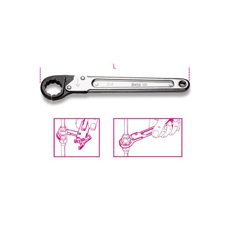 Clé polygonales double embouts à cliquet pour bougies de