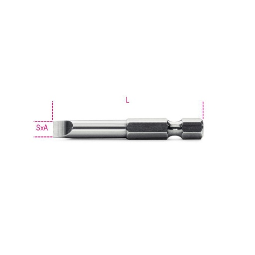Embout long 1/4 plat pour vis à fente 3x0.5mm 