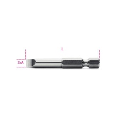 Embout pour visseuses pour vis à fente
- 3mm - épaisseur 0.5mm - long: 50mm - iso23551-1
- qualité premium beta depuis 1939