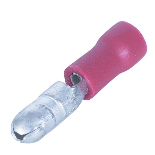 Cosses rondes mâles isolées M4 0,5 à 1,5mm²