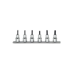 Jeu de 6 douilles tournevis pour vis torx (art. 910tx) sur support
- t15-20-25-27-30-40
- long: 50mm - qualité premium beta depuis 1939