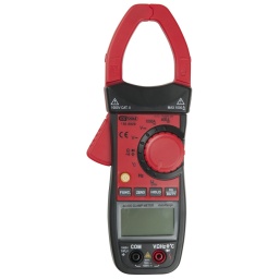 Pour courant alternatif et continu 
Pour câble de diamètre maximal 40 mm 
Ouverture maximale de la pince à 45 mm 
Affichage LCD grand format 
Arrêt automatique après 15 minutes 
3 piles AAA incluses 


