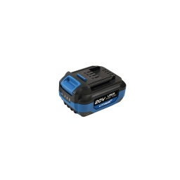 Gamme d'outils sans fil d'atelier professionnels équipés « d'une batterie pour tous les outils » et intégrant la technologie de moteur sans balais pour une utilisation quotidienne. 
Cette batterie de 230 V et 4 ampères dispose de 10 piles au lithium, d'une LED de diagnostic pour indiquer l'état du système et d'une protection intégrée contre la surchauffe et la surcharge. 
L’alimentation sans fil est en passe de devenir le choix des experts, de préférence à l'alimentation secteur et pneumatique, et renforce la sécurité de l’environnement de travail pour le personnel.
Batterie de 4 ampères avec 10 piles au lithium.
Voyant de jauge de puissance LED pour déterminer la puissance restante de la batterie.
Protection contre la surchauffe et la surcharge avec un conduit de refroidissement intégré qui fonctionne pendant le processus de charge.
Chargeur de batterie 4,0 AH et 20 V agréé CE et RoHS, référence 8008 (BS) ou référence 8009 (fiche européenne).
Pour le rangement des outils à des fins d'utilisation mobile, commander la référence 7846 - sac à outils à large ouverture de 46 cm (18'') et à base rigide durable.