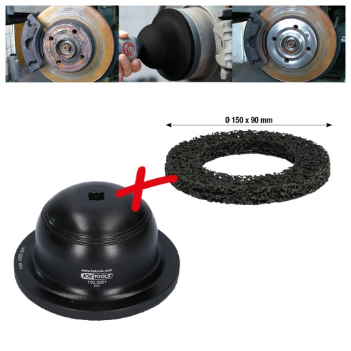 Jeu de disques à poncer en aluminium pour moyeux Ø 150 mm Ø intérieur 90 mm 2 pcs