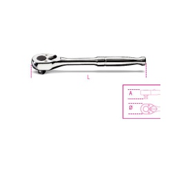 Cliquet réversible carré mâle 3/8" avec manche métallique
- long 178mm - qualité premium beta depuis 1939
