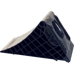 Permet de bloquer votre remorque, caravane ou véhciule.
Sécurité supplémentaire.
Charge: 6500 kg par cale 
Caractéristiques: plaqtique noir 
Poids: 2,9kg