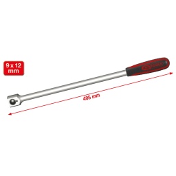 Id&eacute;ale pour liberer les &eacute;crous bloqu&eacute;s
Sans limite de serrage et sans fonction de serrage contr&ocirc;l&eacute;
Forg&eacute;e de pleine masse
Poign&eacute;e ergonomique agr&eacute;able bi-composant avec partie molle
Avec verrouillage rapide des outils d'emmanchement en 9x12 ou 14x18

