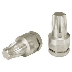 TORX® 
Avec entraînement 6 pans et bague de sécurité 
Pour une utilisation en combinaison avec une clé GEARplus 503.4511 
Idéal pour une utilisation en atelier et en industrie 
Acier nickelé 
En acier traité 


