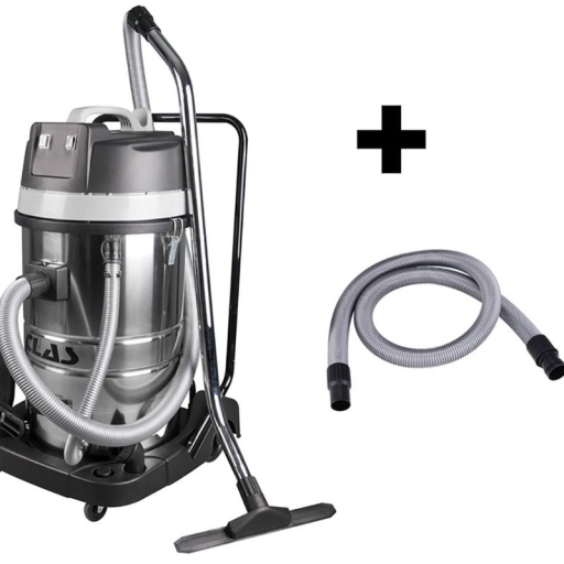 Aspirateur eau et poussière 2x1000W 230V 80 litres + flexible 4M