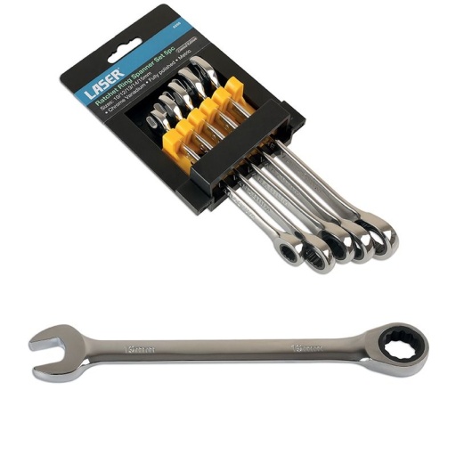 jeu de cle mixte a cliquet - 5 pcs