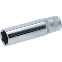 6 pans
Système FlankTraction
Selon DIN 3124 / ISO 2725
Carré d'entraînement intérieur selon DIN 3120 / ISO 1174 avec encoche pour verrouillage par bille
Version longue
Pour une utilisation manuelle
Finition satinée
Chrome Vanadium
